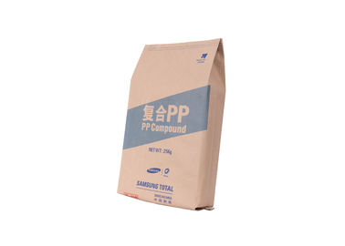 China Compostos plásticos tecidos Pp levantam-se malotes do alimento, sacos de papel feitos sob encomenda brancos/do marrom Kraft fornecedor