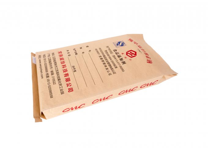 Sacos de papel resistentes inferiores costurado/do bloco Brown para a embalagem dos produtos químicos/materiais do alimento