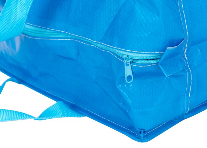 Recicl sacos de compras não tecidos ambientais do azul com logotipo impresso costume
