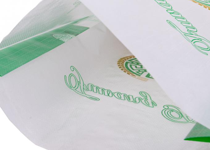 Sacos de empacotamento tecidos PP imprimindo dobro do arroz com a linha de costura clara da janela