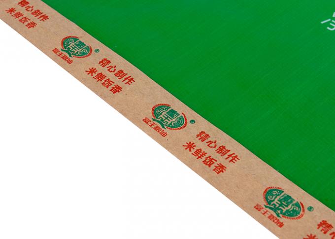 Sacos de empacotamento tecidos PP imprimindo dobro do arroz com a linha de costura clara da janela