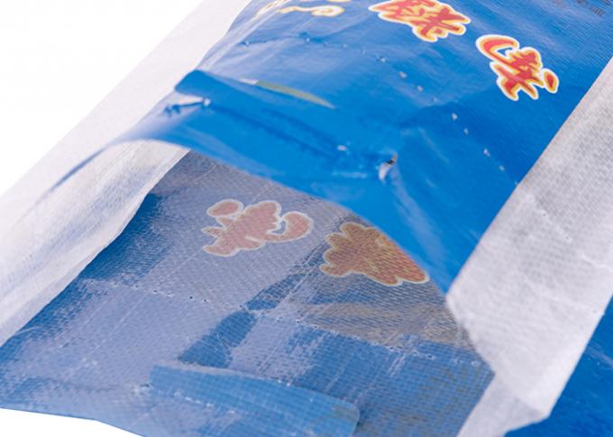 Sacos de plástico tecidos PP para empacotar, sacos plásticos impressos do arroz do reforço lateral