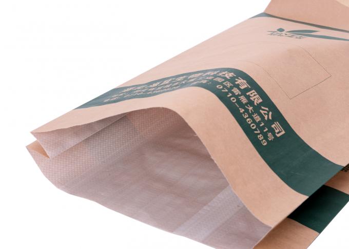 O papel de embalagem Laminou sacos tecidos Pp do produto comestível para a farinha/produto químico de empacotamento do pó