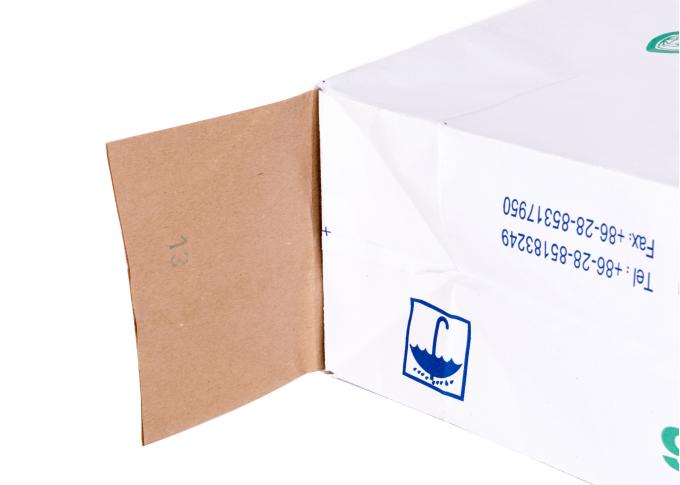 Branco/saco de papel cimento de Brown, sacos polis Gusseted tecidos PP do papel de embalagem