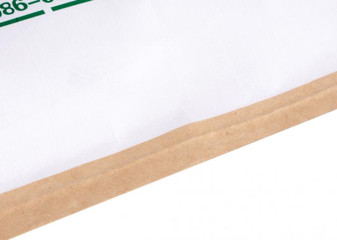 Saco de papel tecido Pp lateral do plástico laminado do reforço com anti deslizamento/superfície lisa
