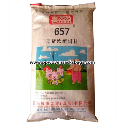 CHINA Os sacos de alimentação animal grossos Bopp laminaram sacos tecidos do polipropileno para a alimentação do porco Fornecedor