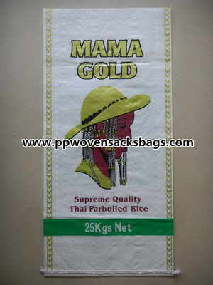 CHINA o arroz tecido PP de 25kg BOPP Lamiated ensaca/os sacos impressos Multi-cor do arroz OURO das MAMÃES Fornecedor
