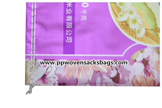 10kg laminou sacos tecidos do polipropileno/sacos de empacotamento do arroz com punho Fornecedor