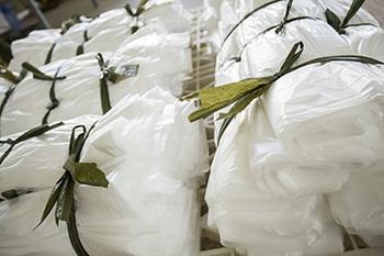 O costume imprimiu os sacos tecidos do polipropileno, sacos recicl do arroz com janela transparente
