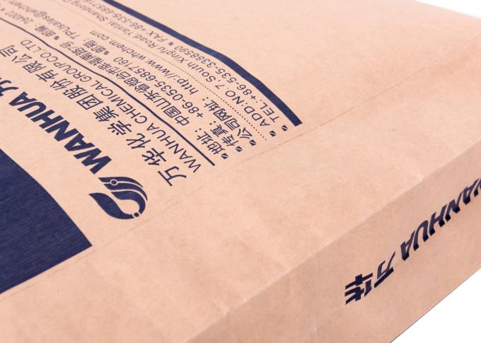 Os sacos de papel lisos de Kraft do produto comestível, folha tecida Pp da soldadura térmica da embalagem ensacam 25 quilogramas