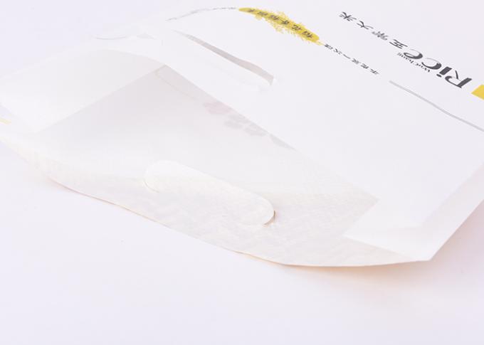 Sacos de empacotamento do arroz branco com a costura da linha que sela 5kg 48 cm * tamanho de 23 cm
